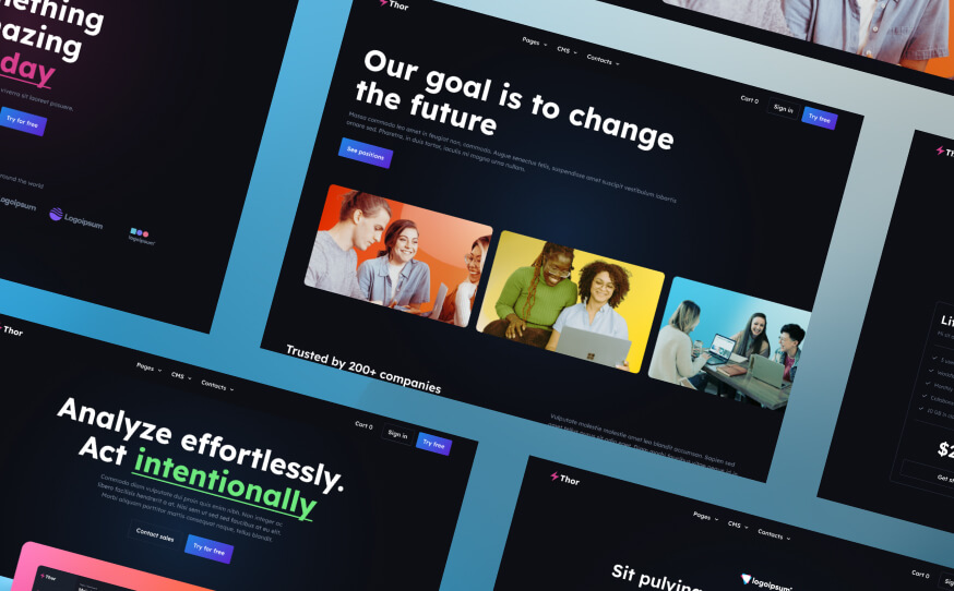 Thor Website SaaS HTML Template