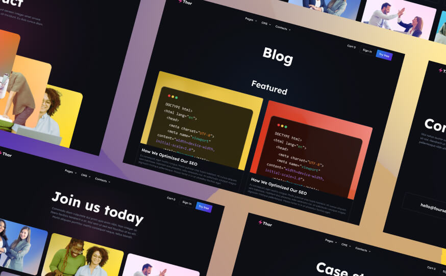 Thor Website SaaS HTML Template