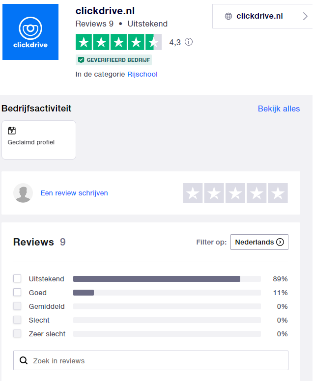Trustpilot rijbewijs rijschool review