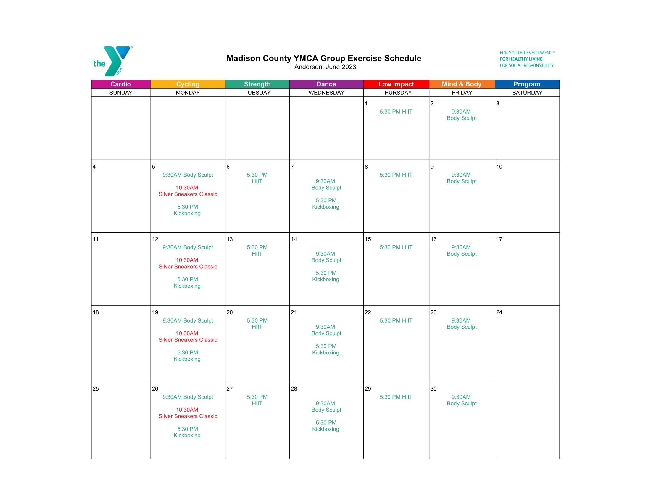 Dowd Ymca Schedule - e46wtym