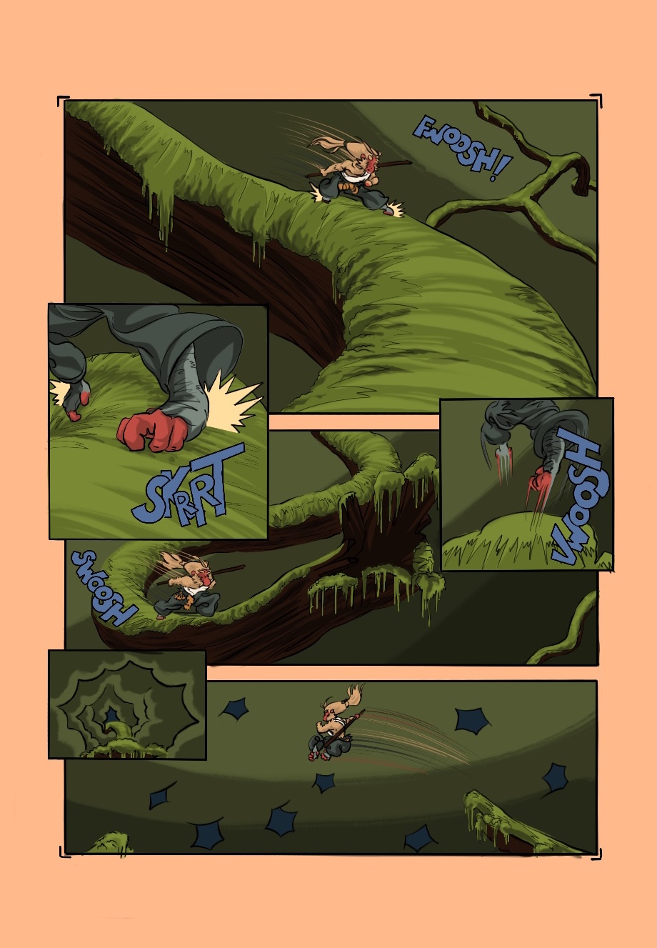 Vine sliding sequence.