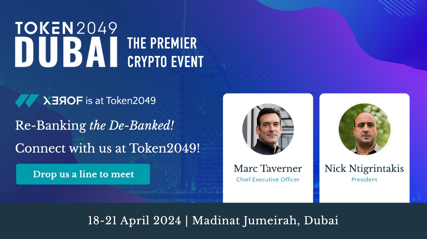 Marc Taverner and Nick Ntigrintakis at Token2049 in Dubai