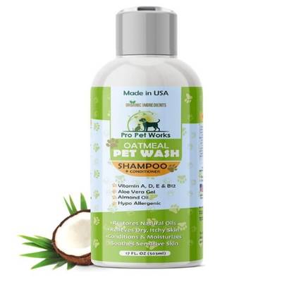  Pro Pet Works Natural Soap & Sulfate-Free 5 in 1 Oatmeal Dog Shampoo & Conditioner 