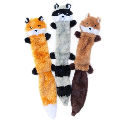 ZippyPaws Skinny Peltz No Stuffing Squeaky Plush Toy