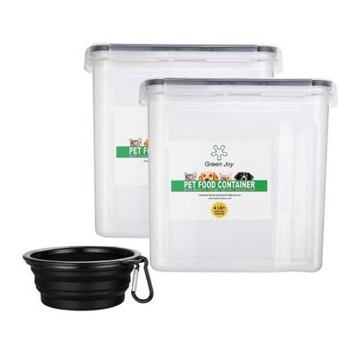 GreenJoy Dog Food Container with Attached Measuring Cup
