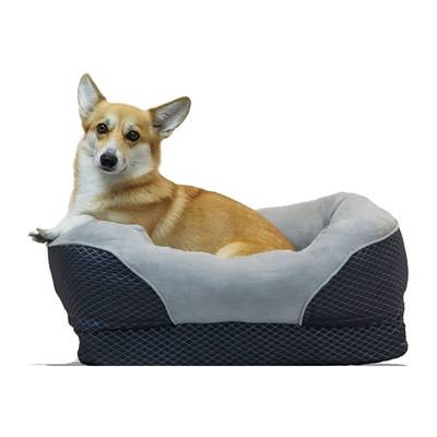 BarksBars Gray Orthopedic Dog Bed