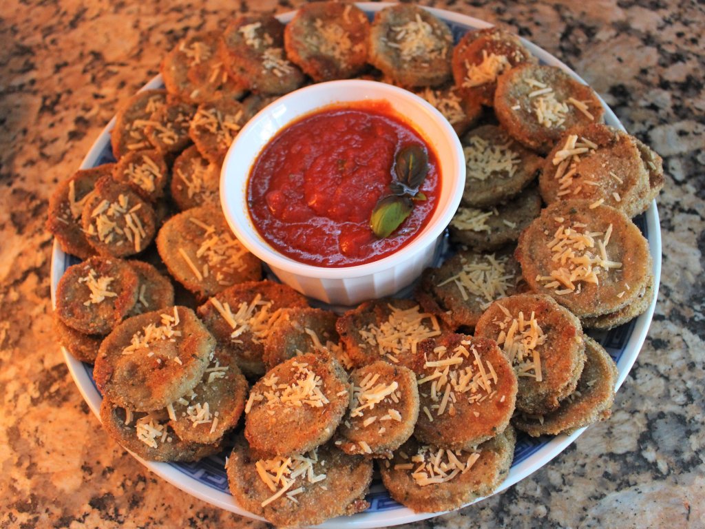 Fried Eggplant Appetizer Cooking with Lucia and Pete