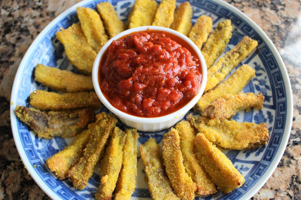 Fried Eggplant Appetizer, Gluten Free Version Cooking with Lucia and Pete