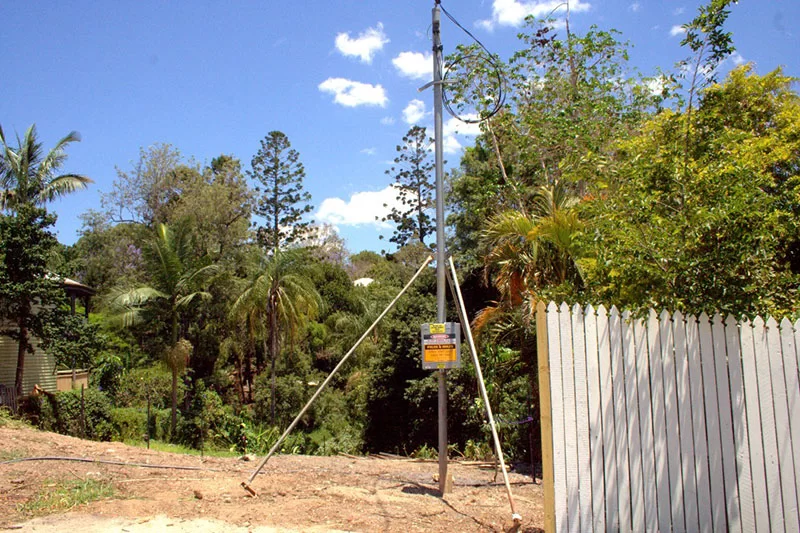 What size temporary power pole do i need poles and holes