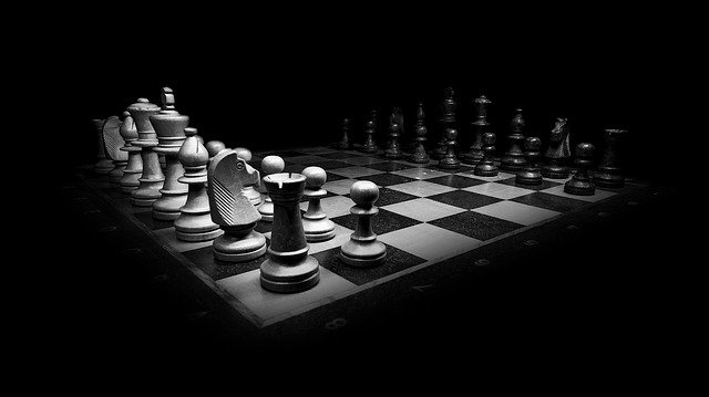 jeu d'échecs en noir et blanc