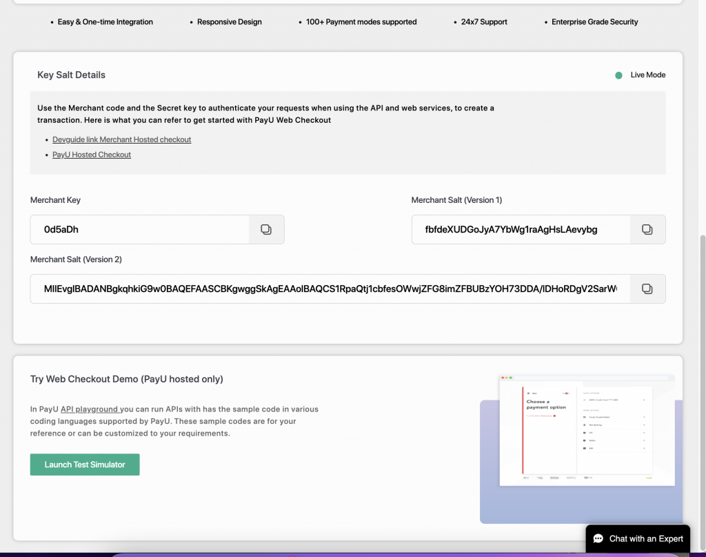 PayU - Payment gateway partner integration