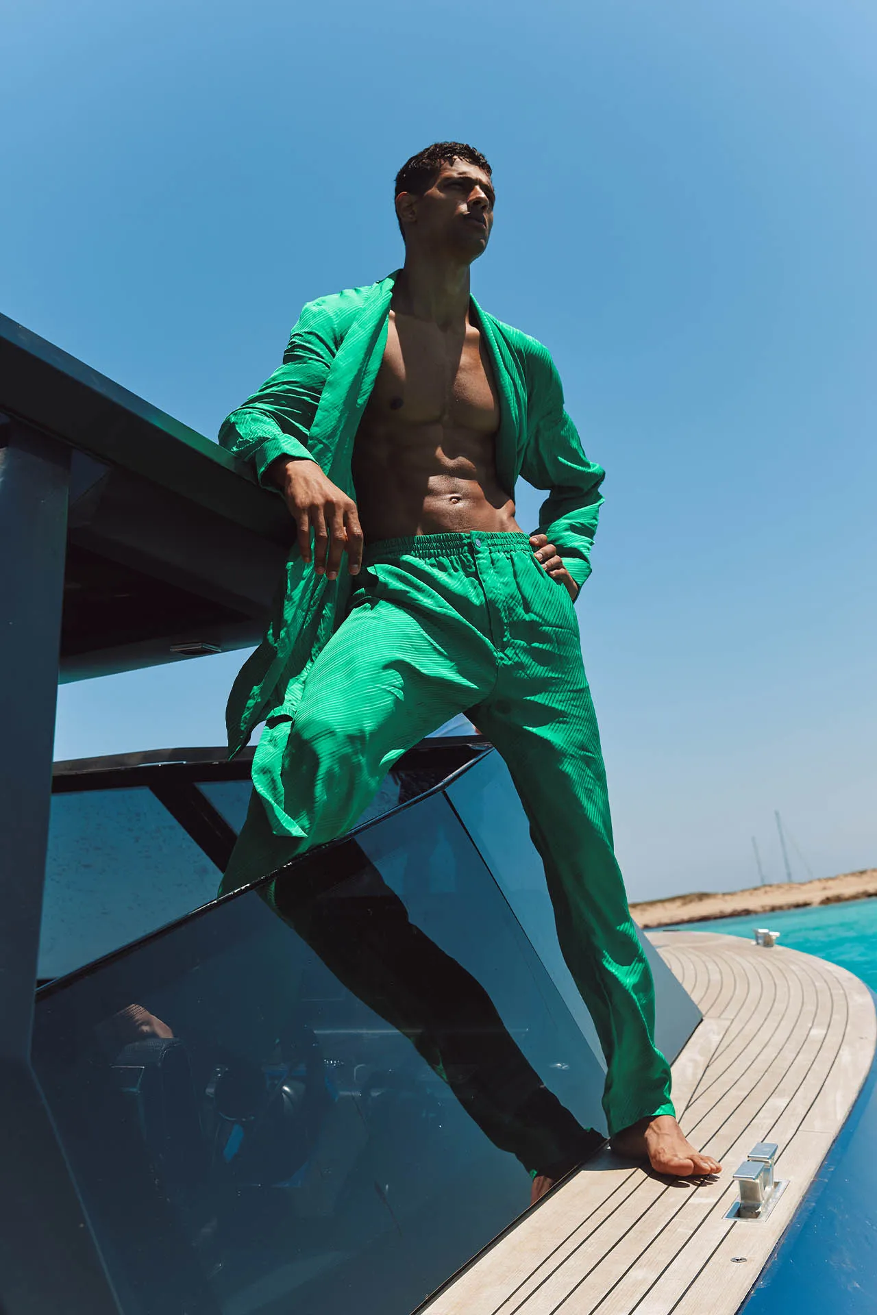 Green Viscose Kimono Gemini Freedom