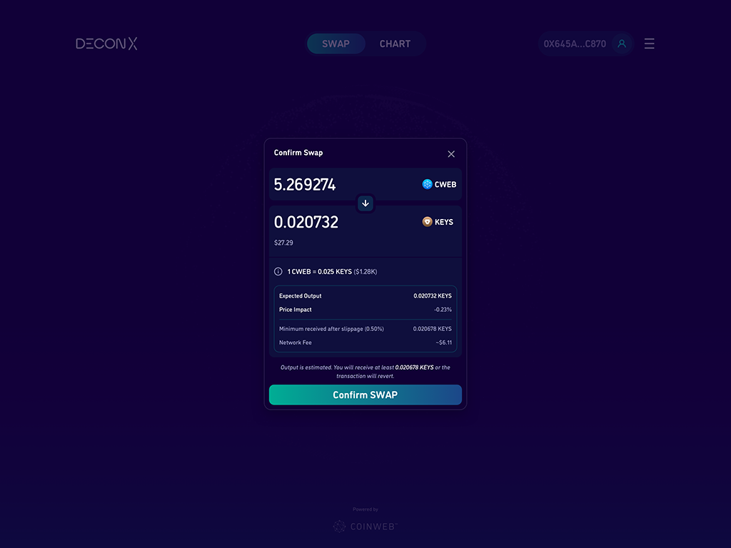 Coinweb wallet