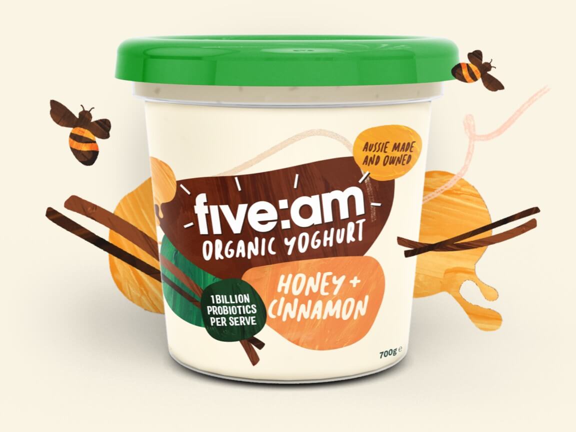 A tub of five:am organic yoghurt
