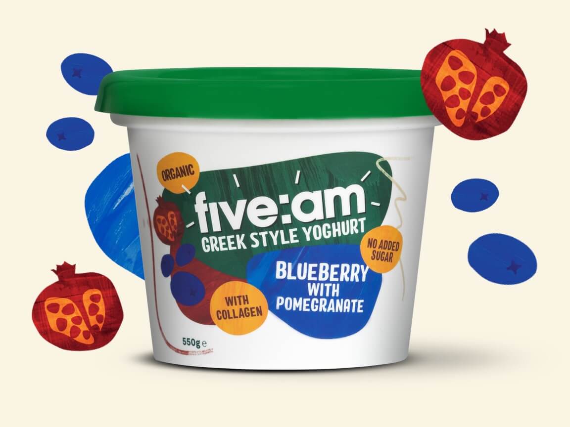 A tub of five:am organic yoghurt