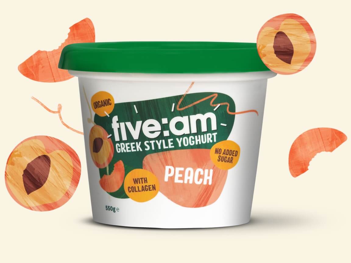 A tub of five:am organic yoghurt