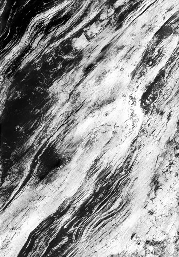 The rocky surface of a planet.