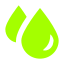 ícone de gota de chuva verde