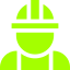 ícone trabalhador construção verde
