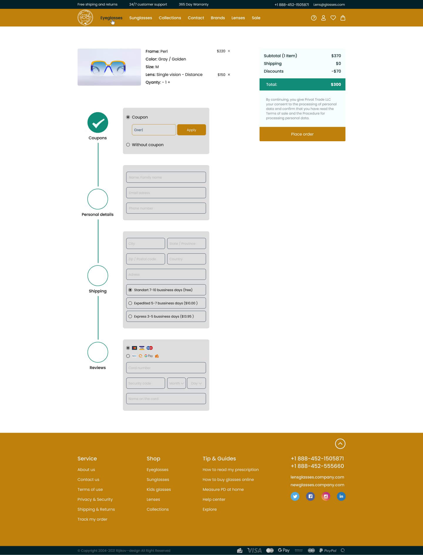 Prototype High quality wireframe scheckout