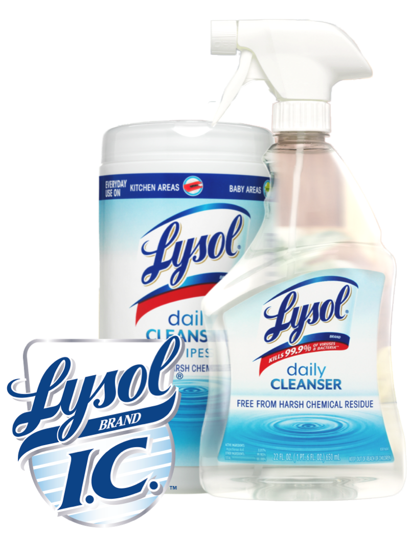 A collection of Lysol products