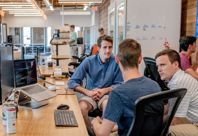 team collaboration in the office