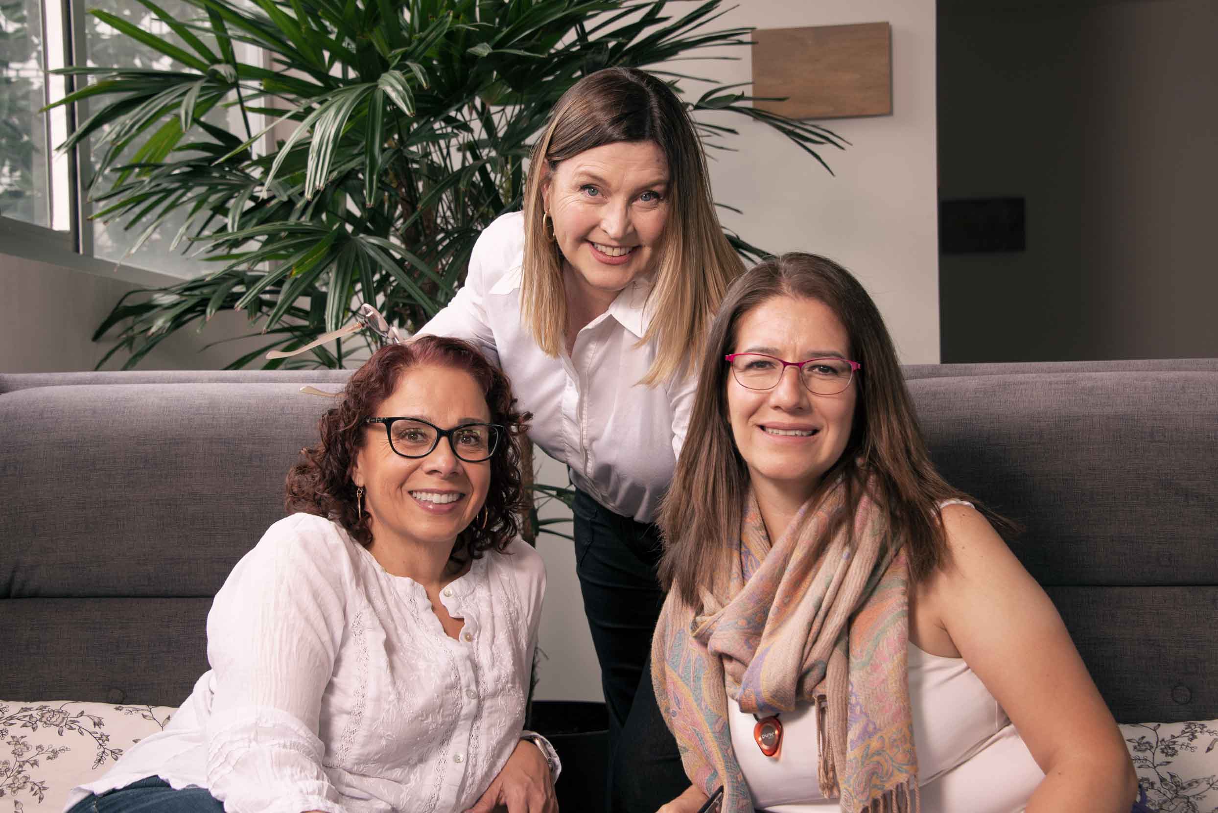 Main image of CC&P. Where it shows Andreina España, Annette Flavel and Alma Orozco from CC&P. They help publishers and ed tech companies meet the needs of their clients.