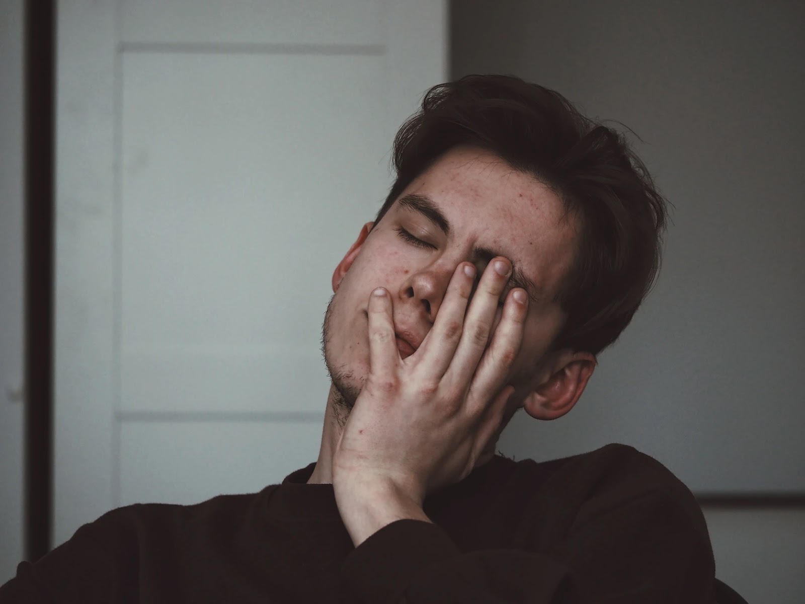 Man tired by tech fatigue
