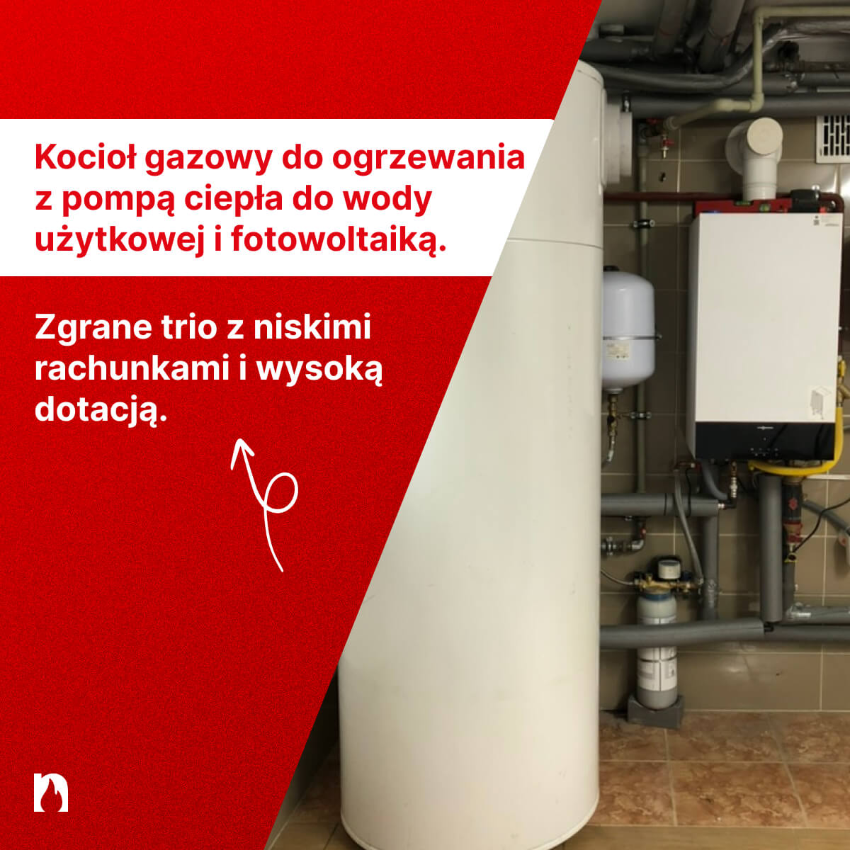 Kocioł gazowy do ogrzewania z pompą ciepła do wody użytkowej i fotowoltaiką. Zgrane trio z niskimi rachunkami i wysoką dotacją.
