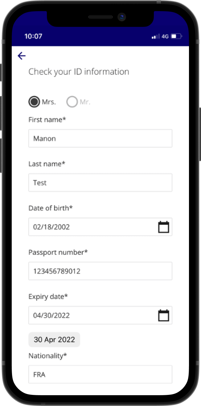 ID information check - eKYC