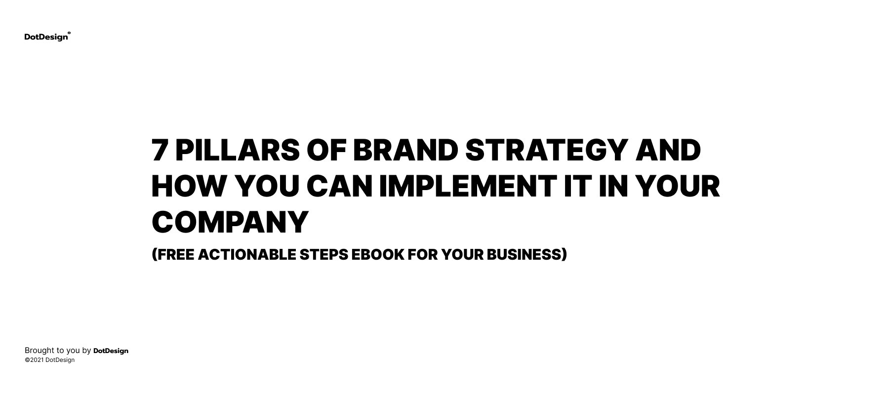 7 pillars of brand strategy · Irvan Lathief