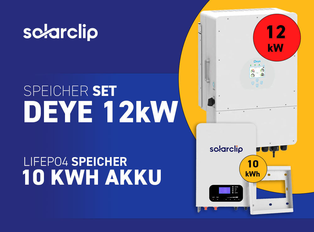 12kW Deye Inverter & 10kWh LiFePO4 SpeicherBatterie € 4.599,00 EUR