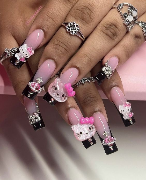 Crazy French Tip Nails