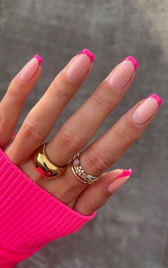 Classic French Nail Tip Design