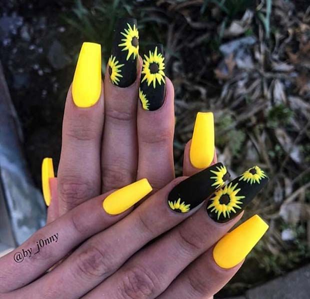 Sunflower Nails