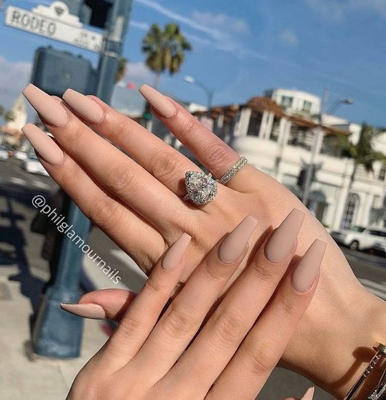 Matte Nude Nails