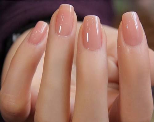 Glossy Nude Nails