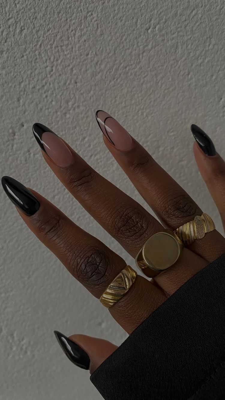 Half Moon Tip Nails