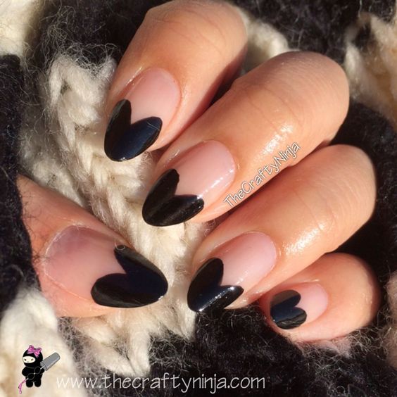 Hearts Tip Nails