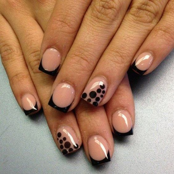Leopard Print Tip Nails