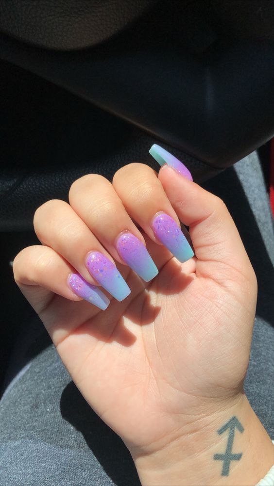 Bright and Bold Ombre Nails