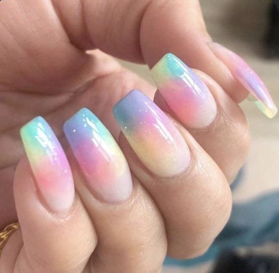 Tie-Dye Ombre Nails