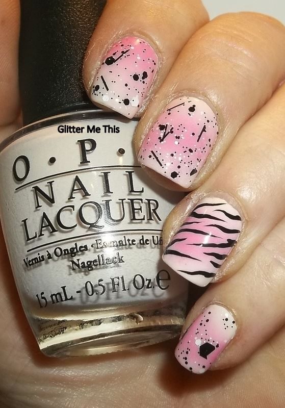 Animal Print Ombre Nails