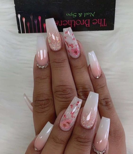Rose Ombre Nails