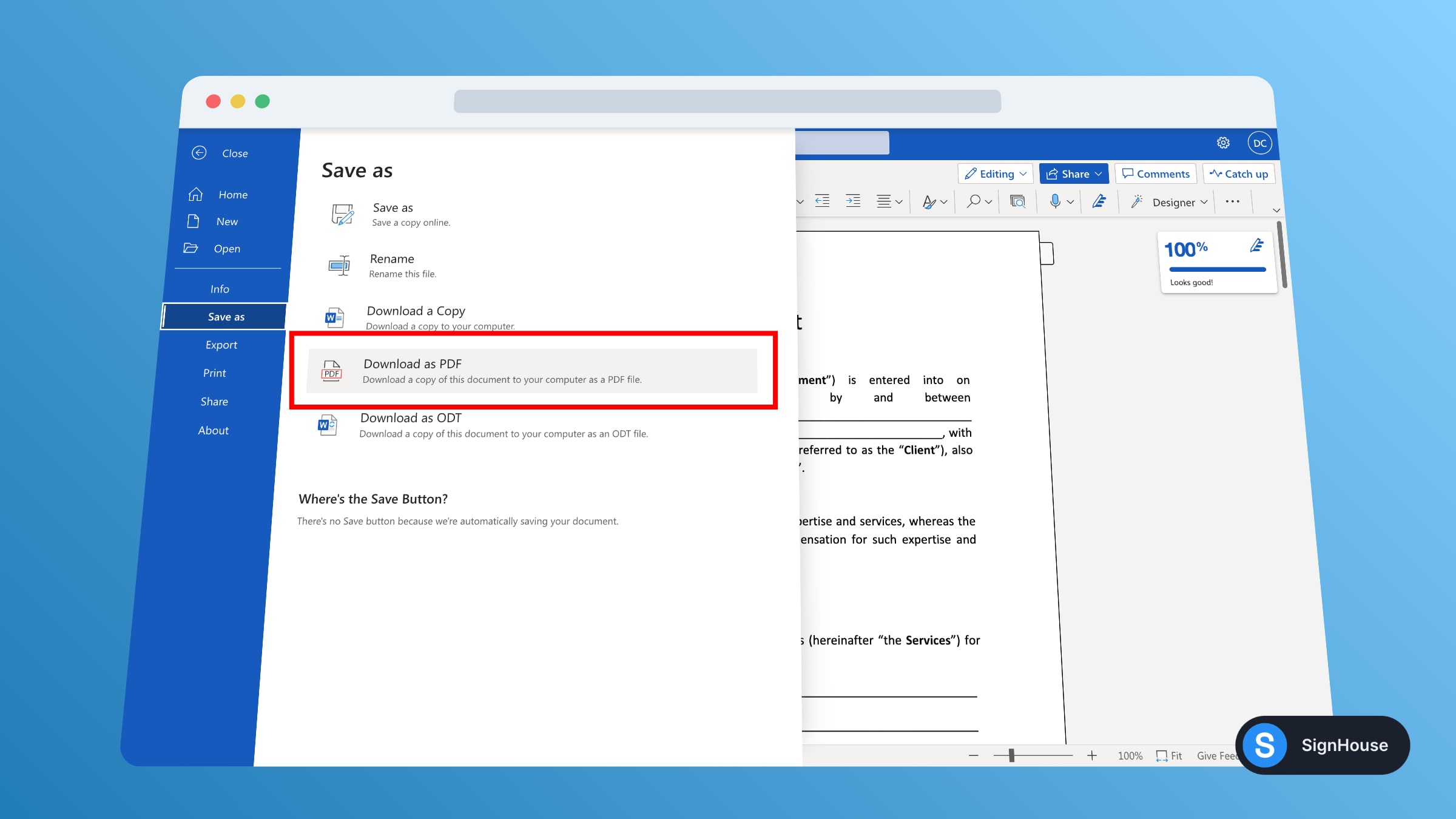 (2024) How To Save Word Documents As PDF - SignHouse