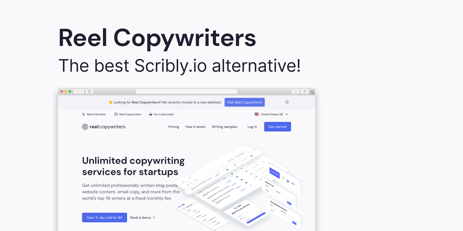 Reel Copywriters, the best alternative to Scribly