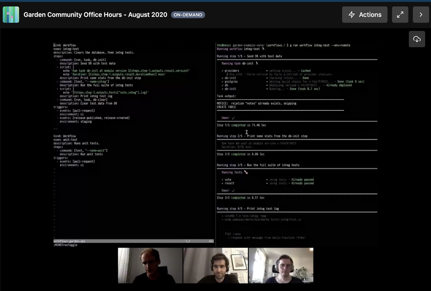 Taking a look at workflows, a new Garden Core feature