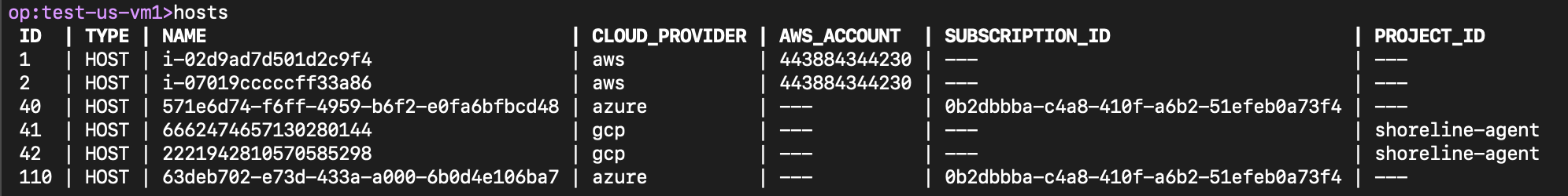 See AWS, Azure, and GCP tags relevant to each provider.