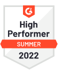 G2 Crowd High Performer Summer 2022 icon