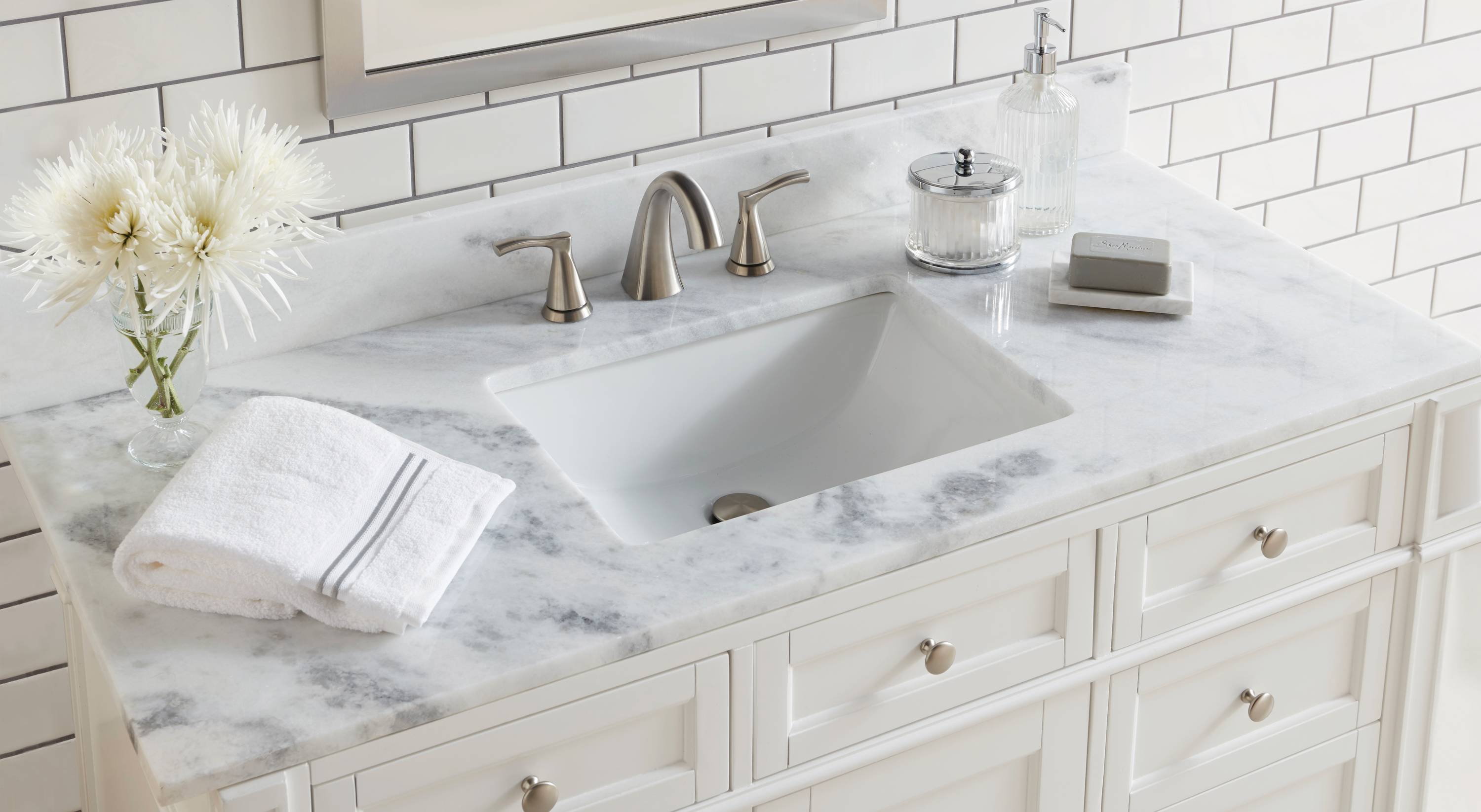 allen + roth 49-in Shadow Storm Natural Marble Single Sink Bathroom Vanity Top in the Bathroom Vanity Tops department at Lowes.com